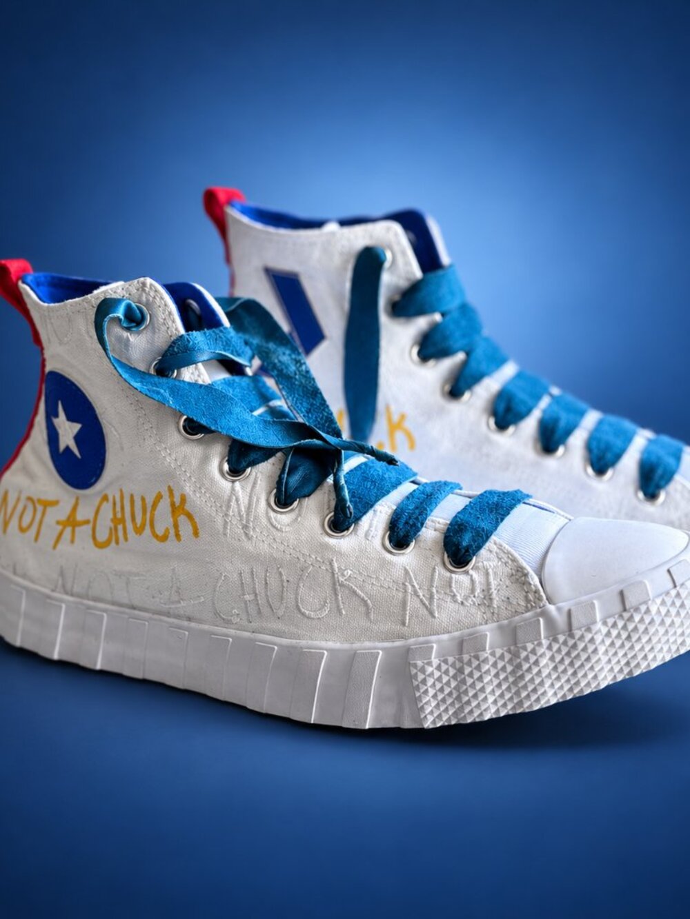 Converse UNT1TL3D Not A Chuck White High Top M13 W15 Leather Laces A06007C